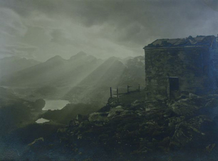 Small ast 021 hutte auf dem schafberg. wo segantini starb 1927